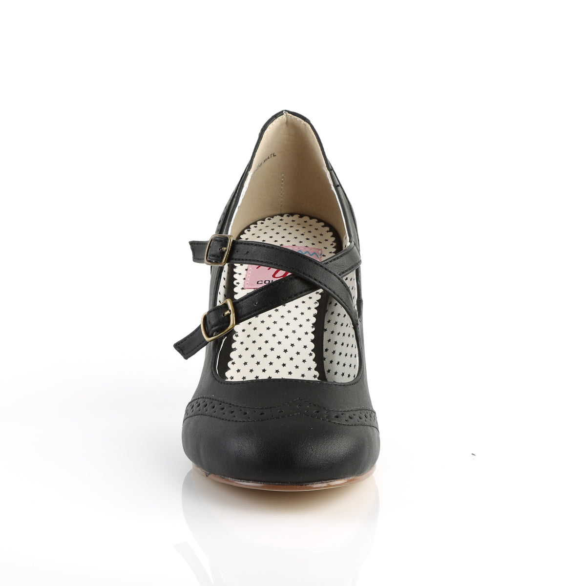 Pin Up Couture Pompe da donna FLAPPER-35 Blk in ecopelle