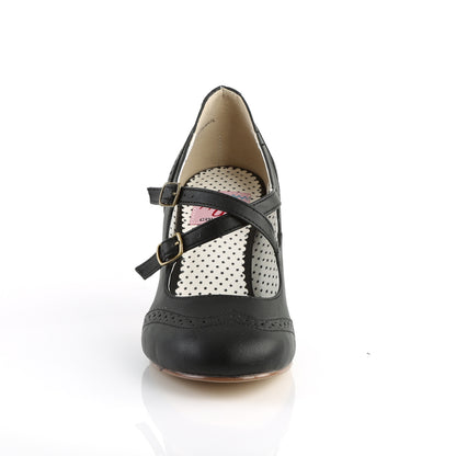 Pin Up Couture Pompe da donna FLAPPER-35 Blk in ecopelle
