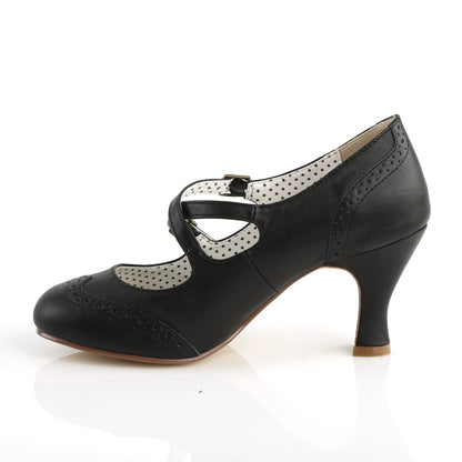 Pin Up Couture Pompe da donna FLAPPER-35 Blk in ecopelle