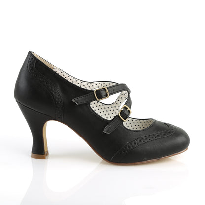 Pin Up Couture Pompe da donna FLAPPER-35 Blk in ecopelle