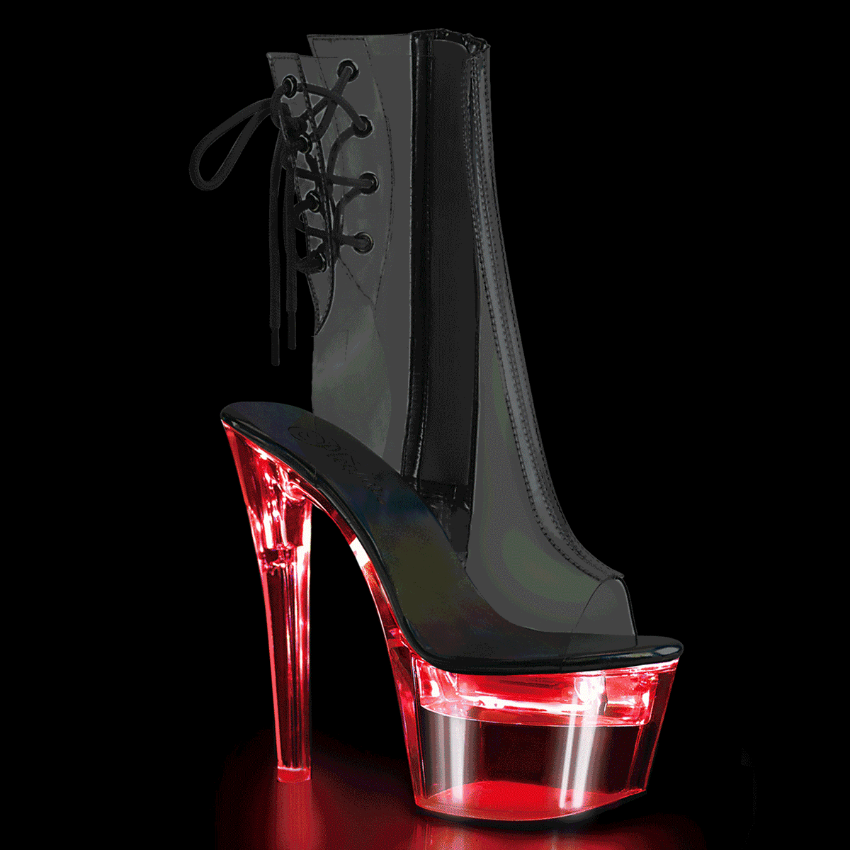 Pleaser Stivaletti da donna FLASHDANCE-1018C-7 CLR / CLR