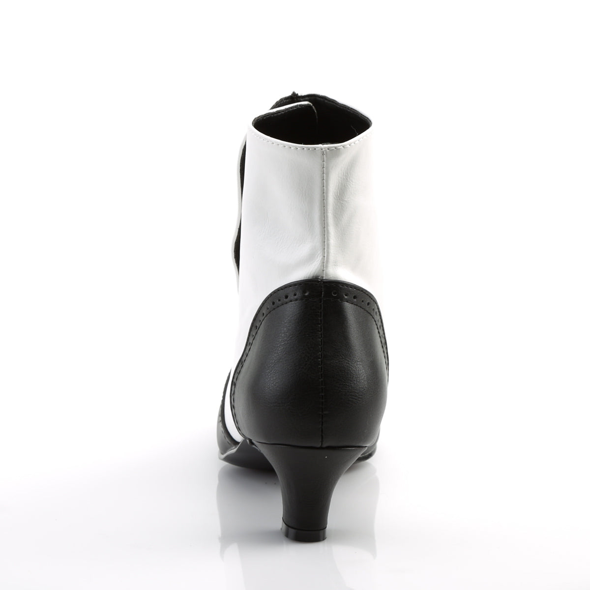Bordello Womens Boots FLORA-1023 Wht-Blk Pu