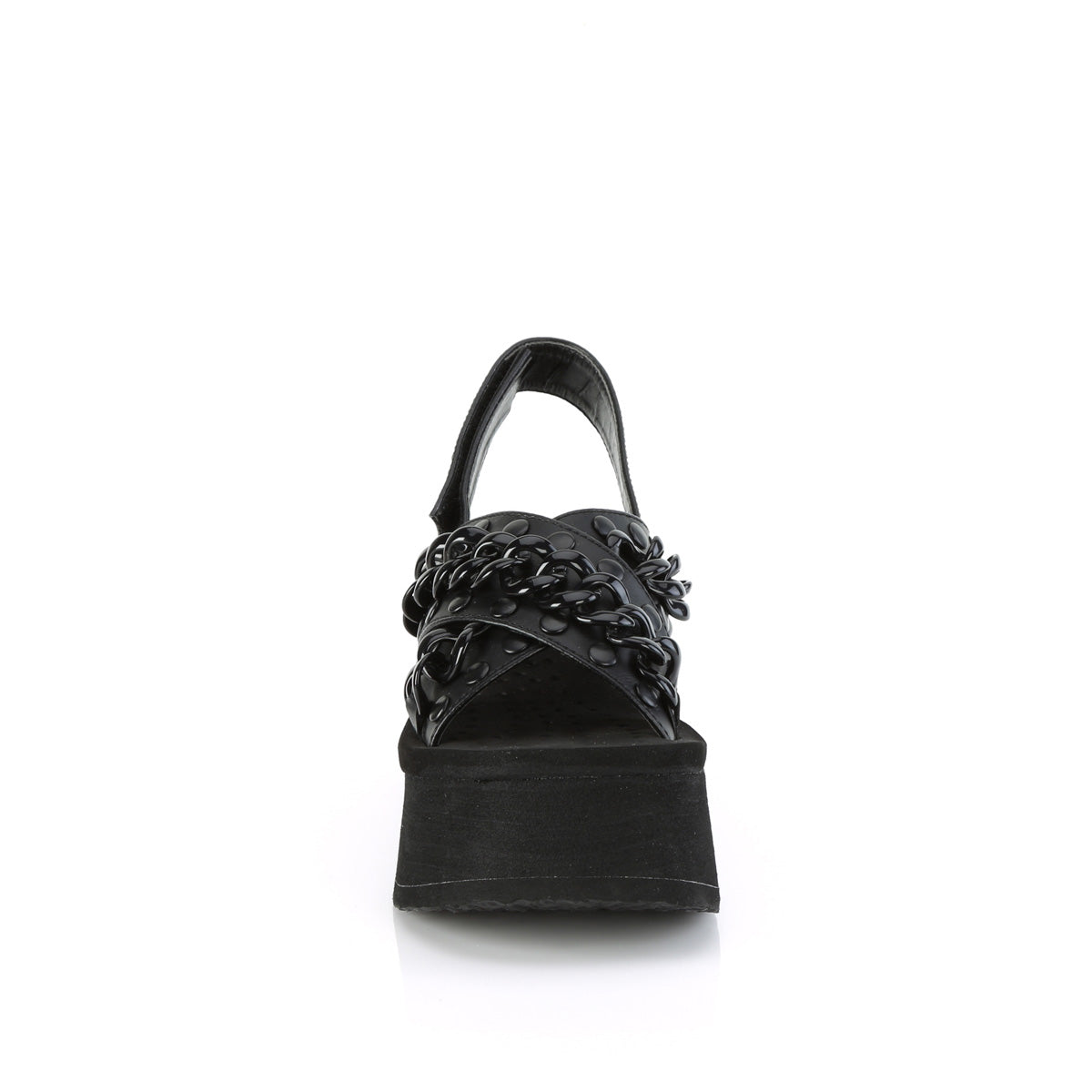 DemoniaCult  Sandals FUNN-12 Blk Vegan Leather