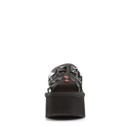 DemoniaCult Sandali femminili FUNN-18 pelle vegana BLK