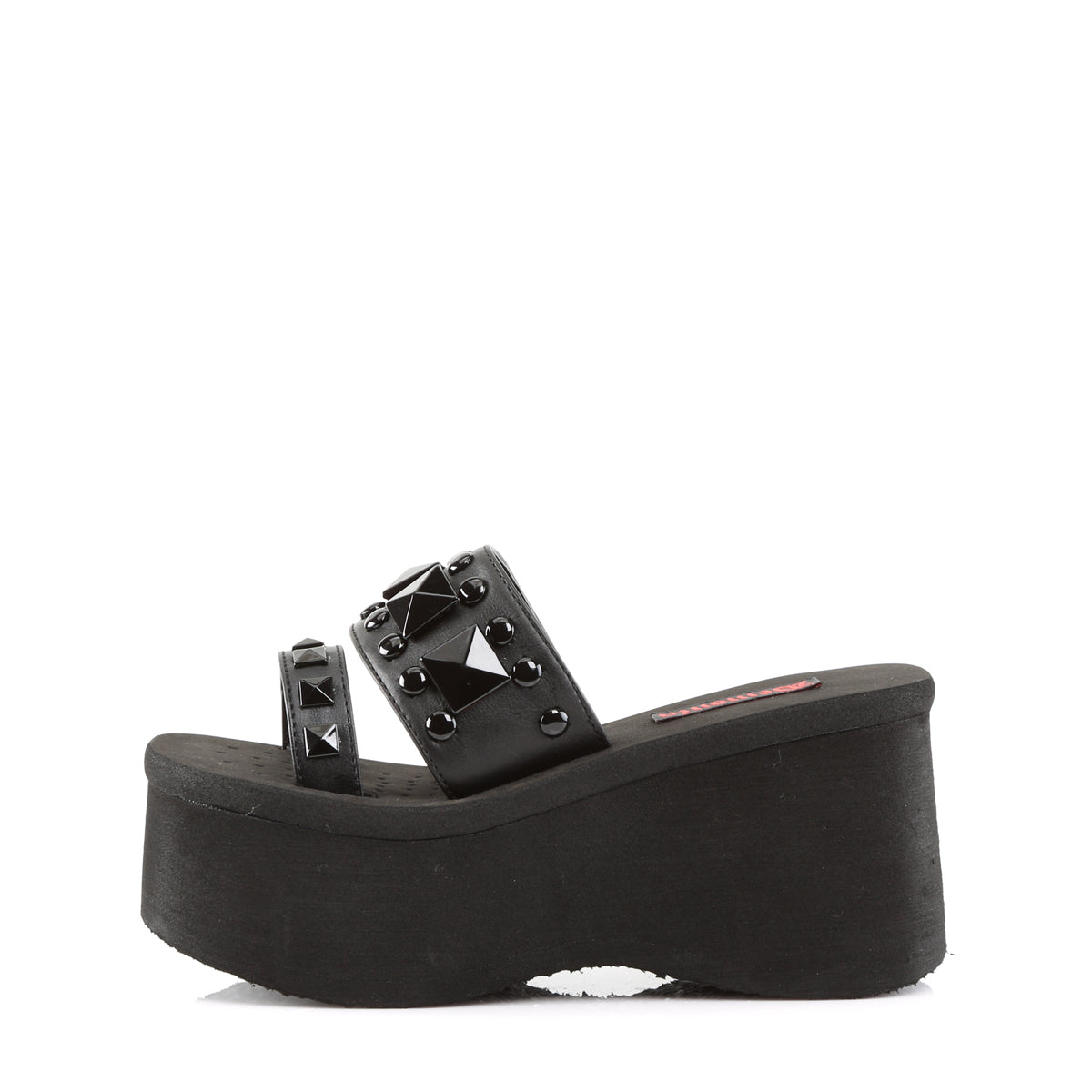 DemoniaCult Sandali femminili FUNN-18 pelle vegana BLK