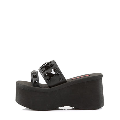 DemoniaCult Sandali femminili FUNN-18 pelle vegana BLK