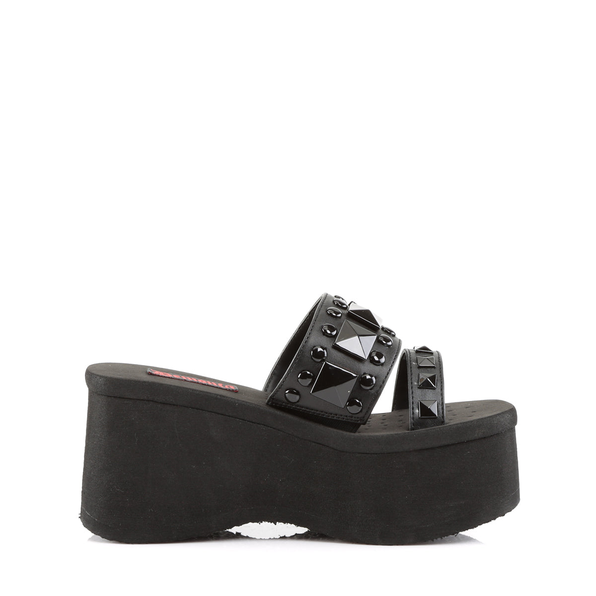 DemoniaCult Sandali femminili FUNN-18 pelle vegana BLK