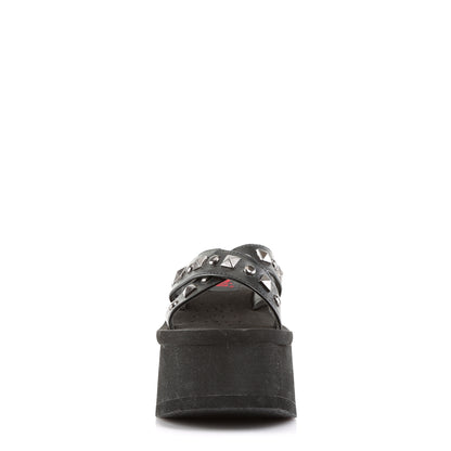 DemoniaCult Sandali femminili FUNN-29 pelle vegana BLK