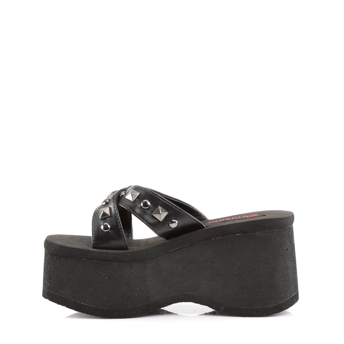 DemoniaCult Sandali femminili FUNN-29 pelle vegana BLK