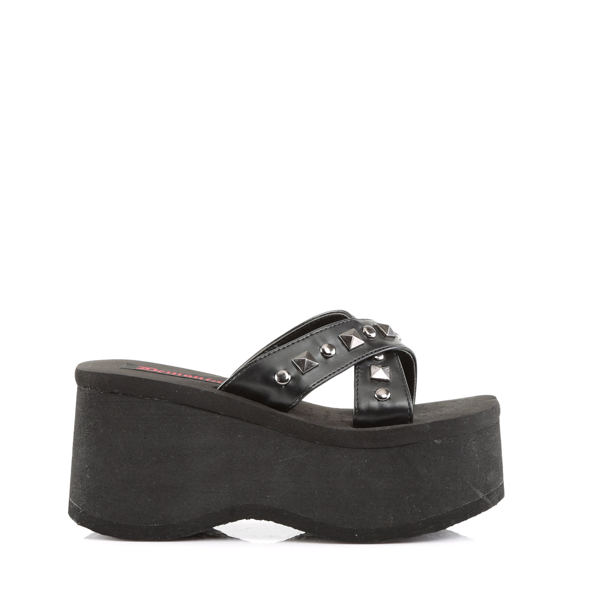 DemoniaCult Sandali femminili FUNN-29 pelle vegana BLK