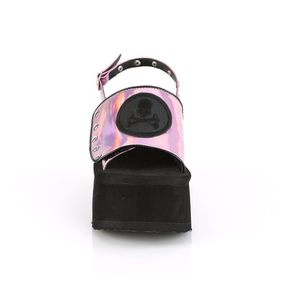 DemoniaCult Sandali femminili FUNN-32 ologramma rosa