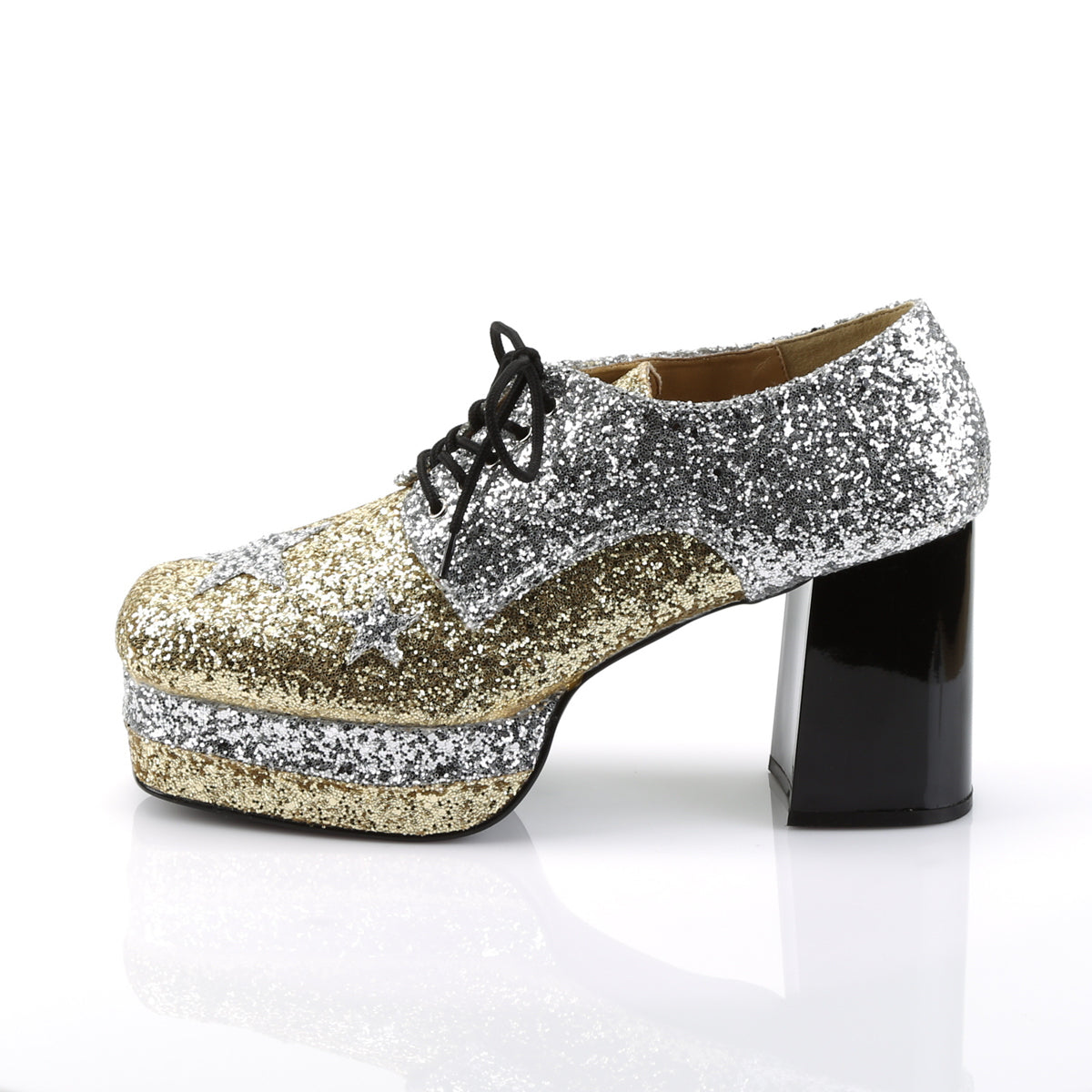 Funtasma Scarpa bassa da uomo GLAMROCK-02 glitter slv-oro
