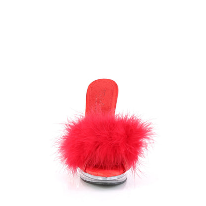 Fabulicious  Sandals GLORY-501F-8 Red Faux Leather-Fur/Clr