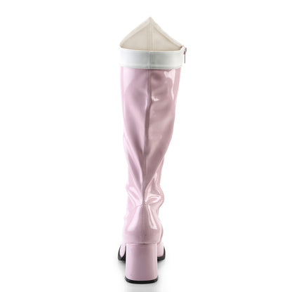 Funtasma Womens Boots GOGO-306 B. Pink-Wht Stretch Pat