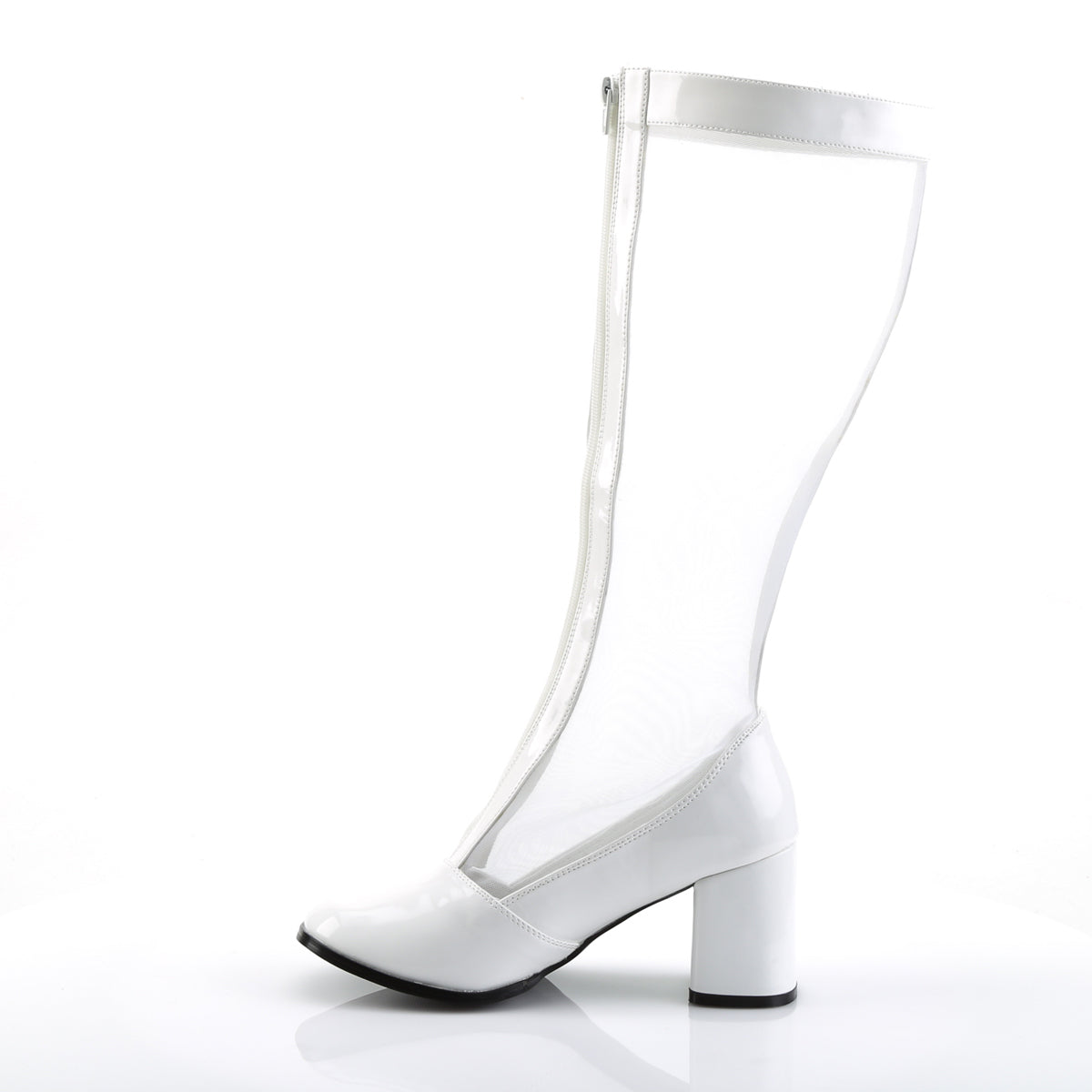 Funtasma Womens Boots GOGO-307 Wht Str Pat-Mesh