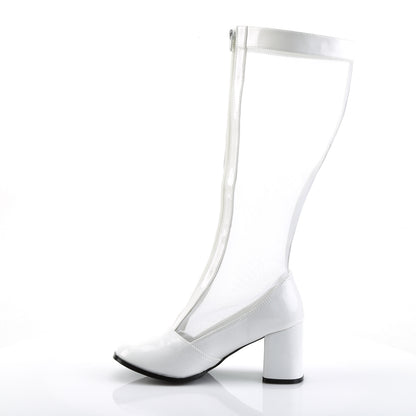 Funtasma Womens Boots GOGO-307 Wht Str Pat-Mesh