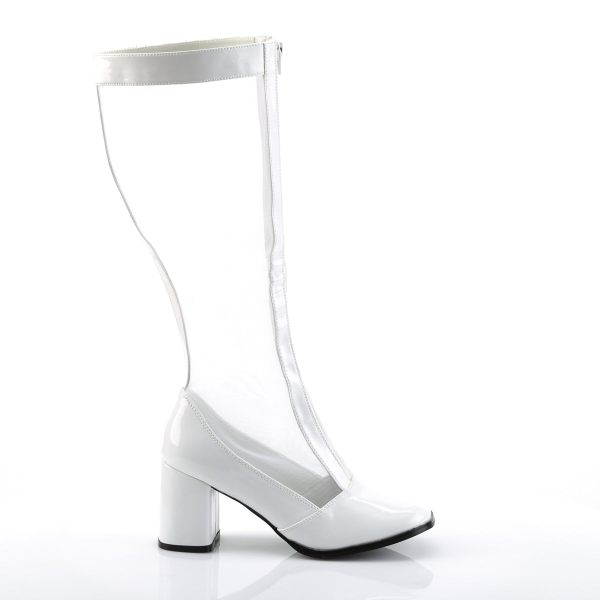 Funtasma Womens Boots GOGO-307 Wht Str Pat-Mesh