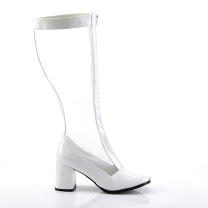 Funtasma Womens Boots GOGO-307 Wht Str Pat-Mesh