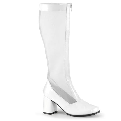 Funtasma Womens Boots GOGO-307 Wht Str Pat-Mesh