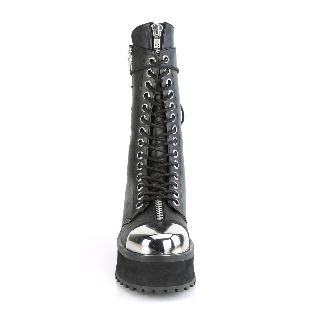 DemoniaCult Stivali da uomo GRAVEDIGGER-14 pelle vegana BLK