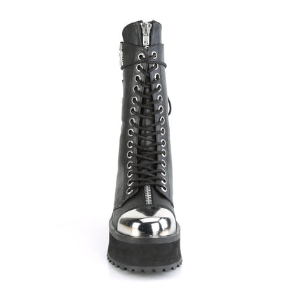 DemoniaCult Stivali da uomo GRAVEDIGGER-14 pelle vegana BLK