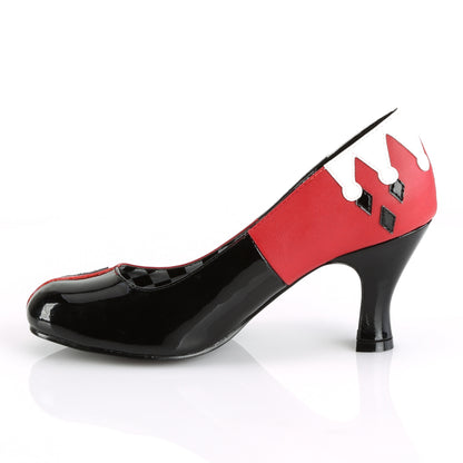 Funtasma Womens Pumps HARLEY-42 Blk Pat-Red-Wht Pu