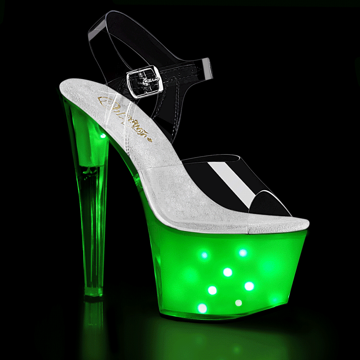 Pleaser Sandali da donna ILLUMINATOR-708 CLR / Glow Bianco