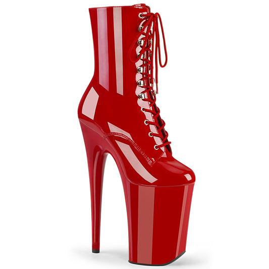Pleaser Stivaletti da donna INFINITY-1020 Pat rossa / rosso