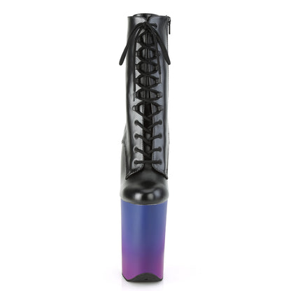Pleaser Stivaletti da donna INFINITY-1020BP BLK in ecopelle / blu-viola ombre