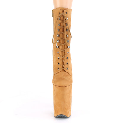 Pleaser Stivaletti da donna INFINITY-1020FS. Camel FAUX SUEGE /Camel FAUX SAMEEDE.
