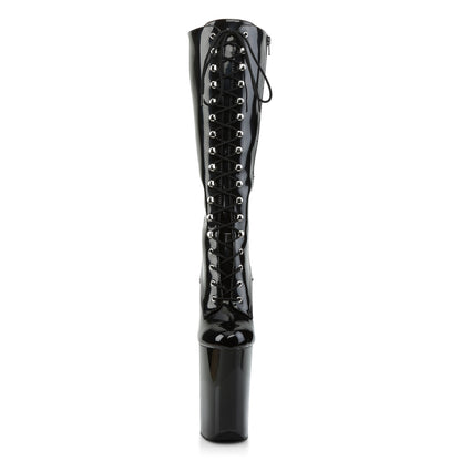 Pleaser Women's Platform Shoes INFINITY-2020 Blk Pat/Blk