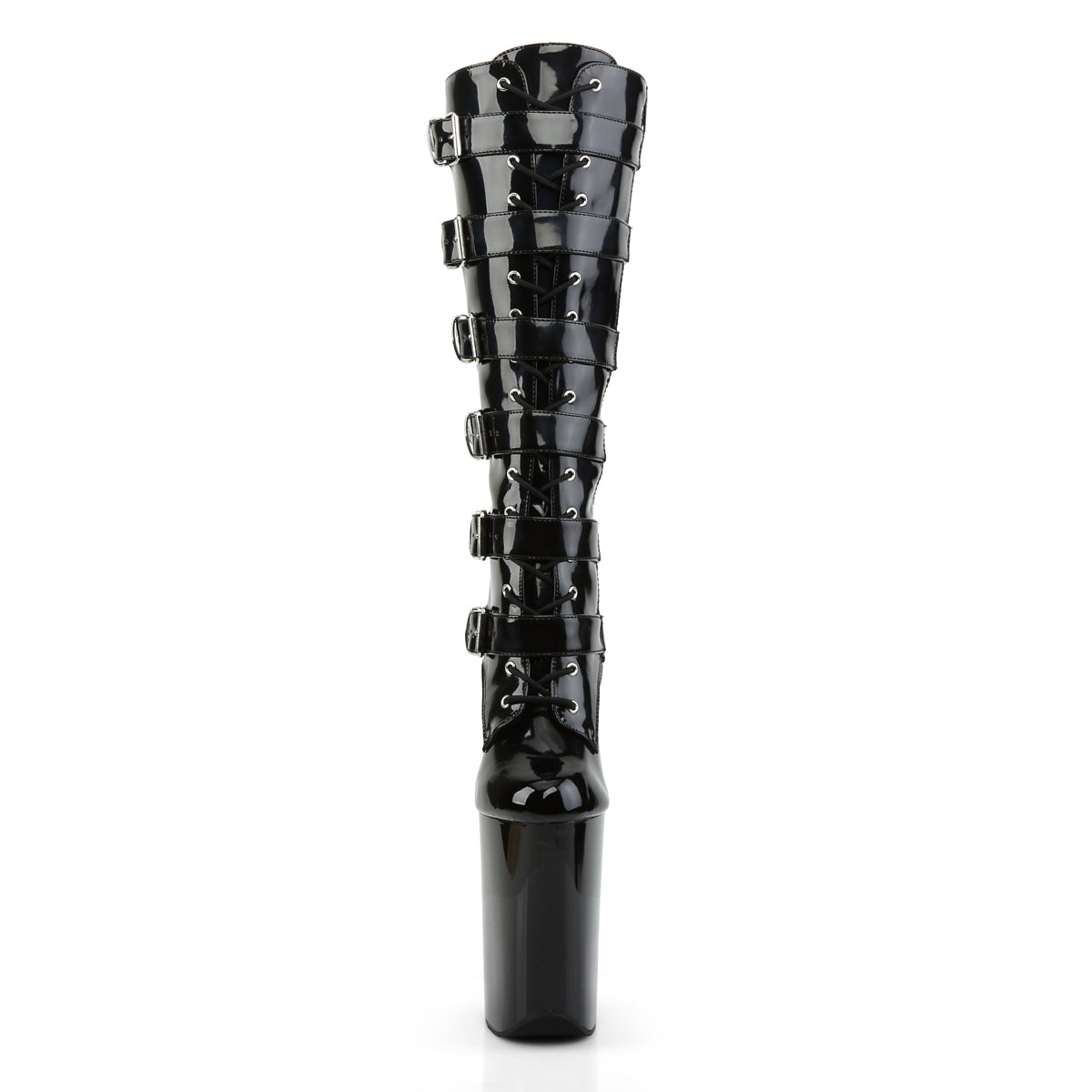 Pleaser Women's Platform Shoes INFINITY-2049 Blk Pat/Blk