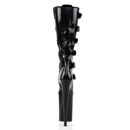 Pleaser Women's Platform Shoes INFINITY-2049 Blk Pat/Blk