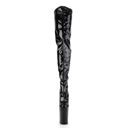Pleaser Stivali da donna INFINITY-4000 BLK STR PAT / BLK