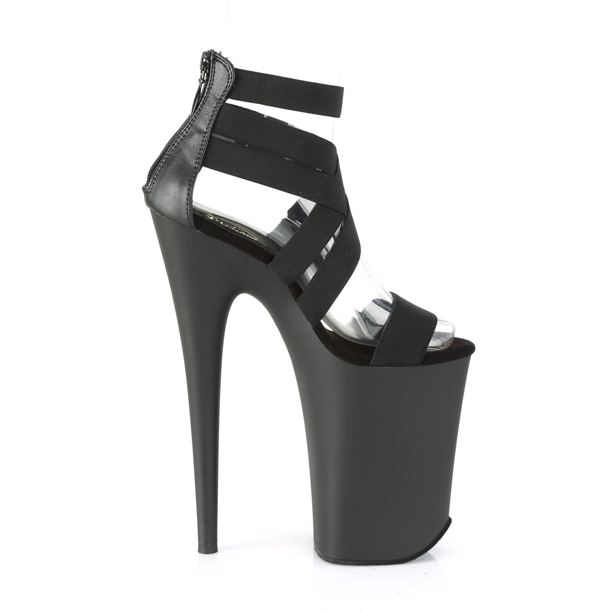 Pleaser Sandali da donna INFINITY-969 BLK Band Elastic Band-Ecuola / Blk Materia