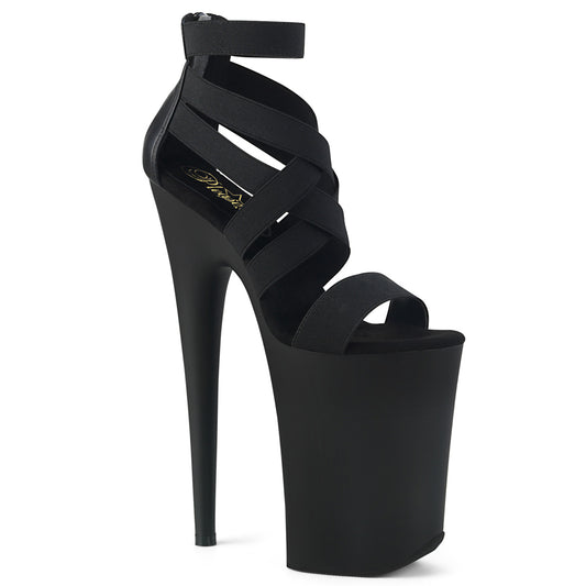 Pleaser Sandali da donna INFINITY-969 BLK Band Elastic Band-Ecuola / Blk Materia