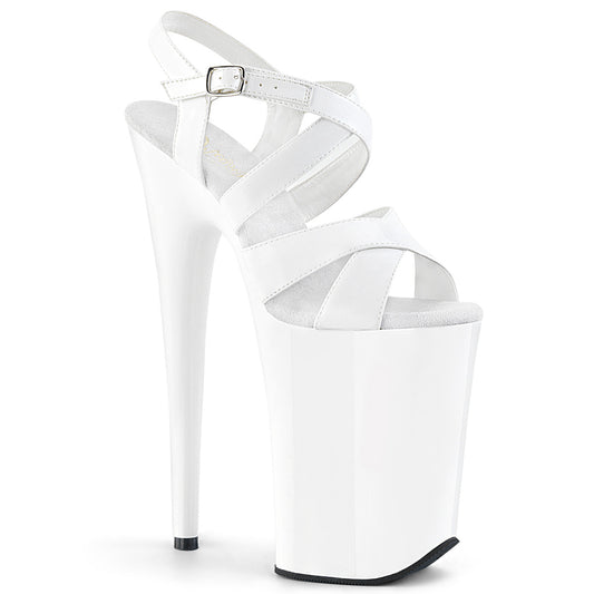 Pleaser Sandali da donna INFINITY-997 Wht Pat / Wht