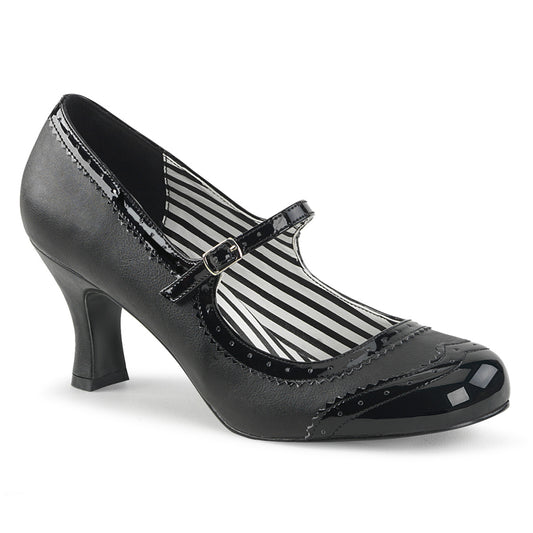 Pleaser Pink Label Pompe da donna JENNA-06 BLK Faux Pelle-PAT