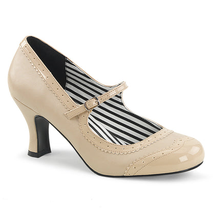 Pleaser Pink Label Pompe da donna JENNA-06 Crema Faux Pelle-PAT