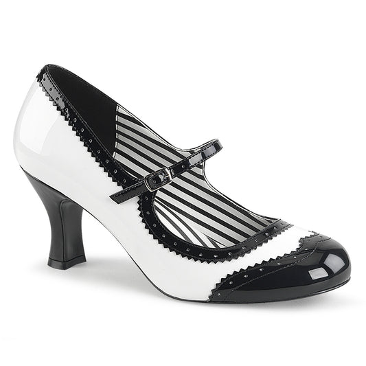 Pleaser Pink Label Pompe da donna JENNA-06 wht-blk pat