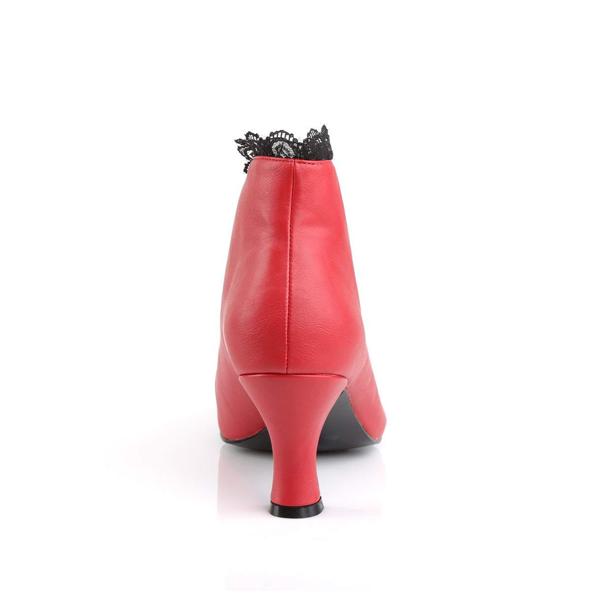 Pleaser Pink Label Pompe da donna JENNA-105 pizzo rosso-pelle ridacchia-pelle