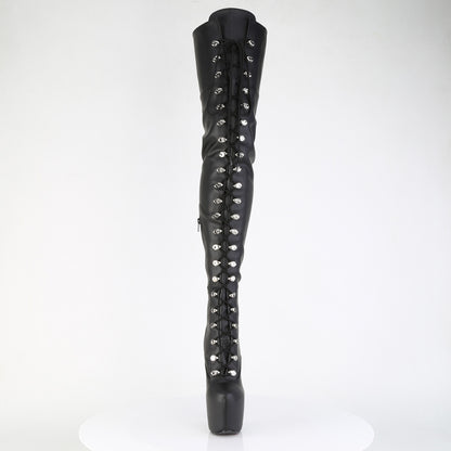 Pleaser Women's Platform Shoes JUBILANT-4012 Blk Str. Faux Leather