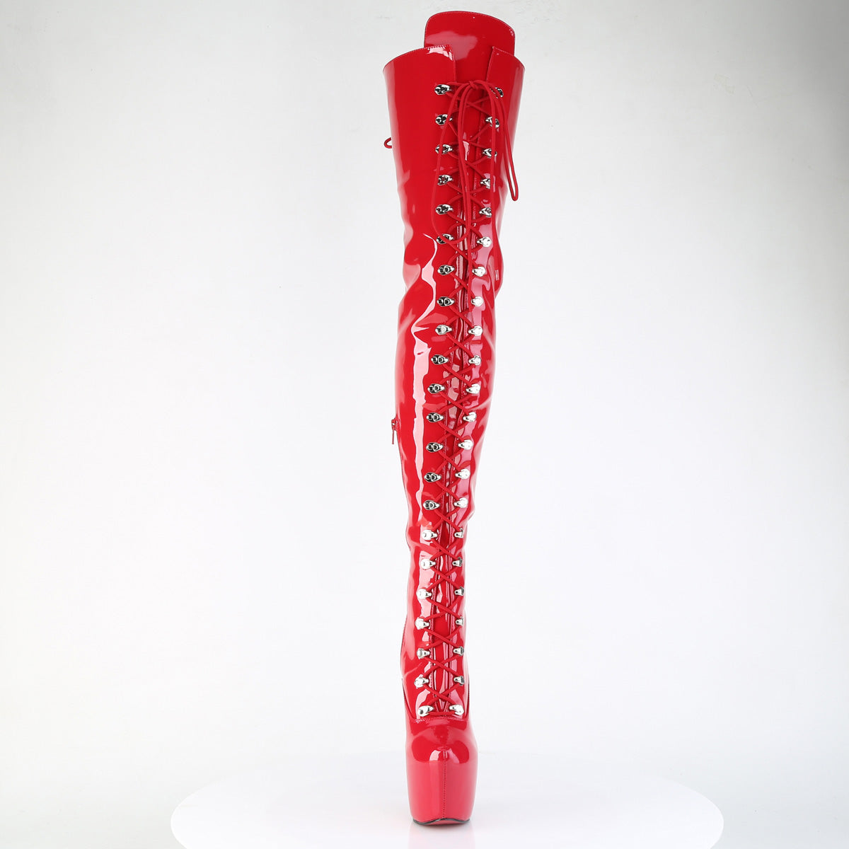 Pleaser Women's Platform Shoes JUBILANT-4012 Red Str. Pat