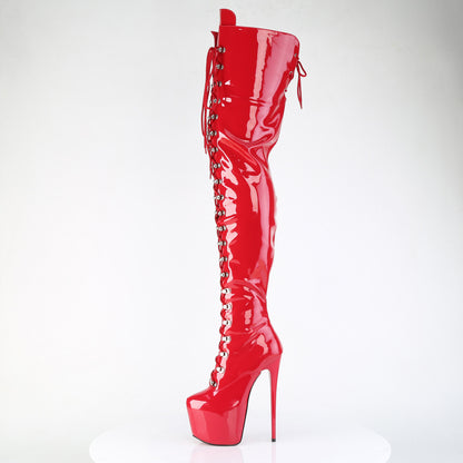Pleaser Women's Platform Shoes JUBILANT-4012 Red Str. Pat