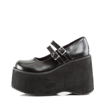 DemoniaCult Pompe da donna KERA-08 pelle vegana BLK