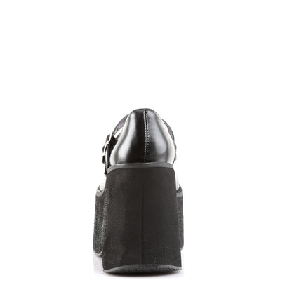 DemoniaCult Pompe da donna KERA-08 pelle vegana BLK