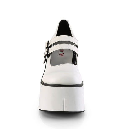 DemoniaCult Womens Pumps KERA-08 Wht Vegan Leather