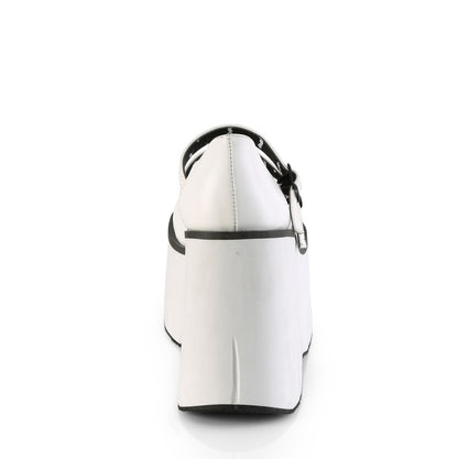 DemoniaCult Womens Pumps KERA-08 Wht Vegan Leather