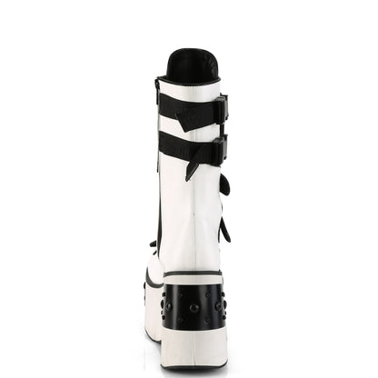 DemoniaCult  Boots KERA-108 Wht Vegan Leather