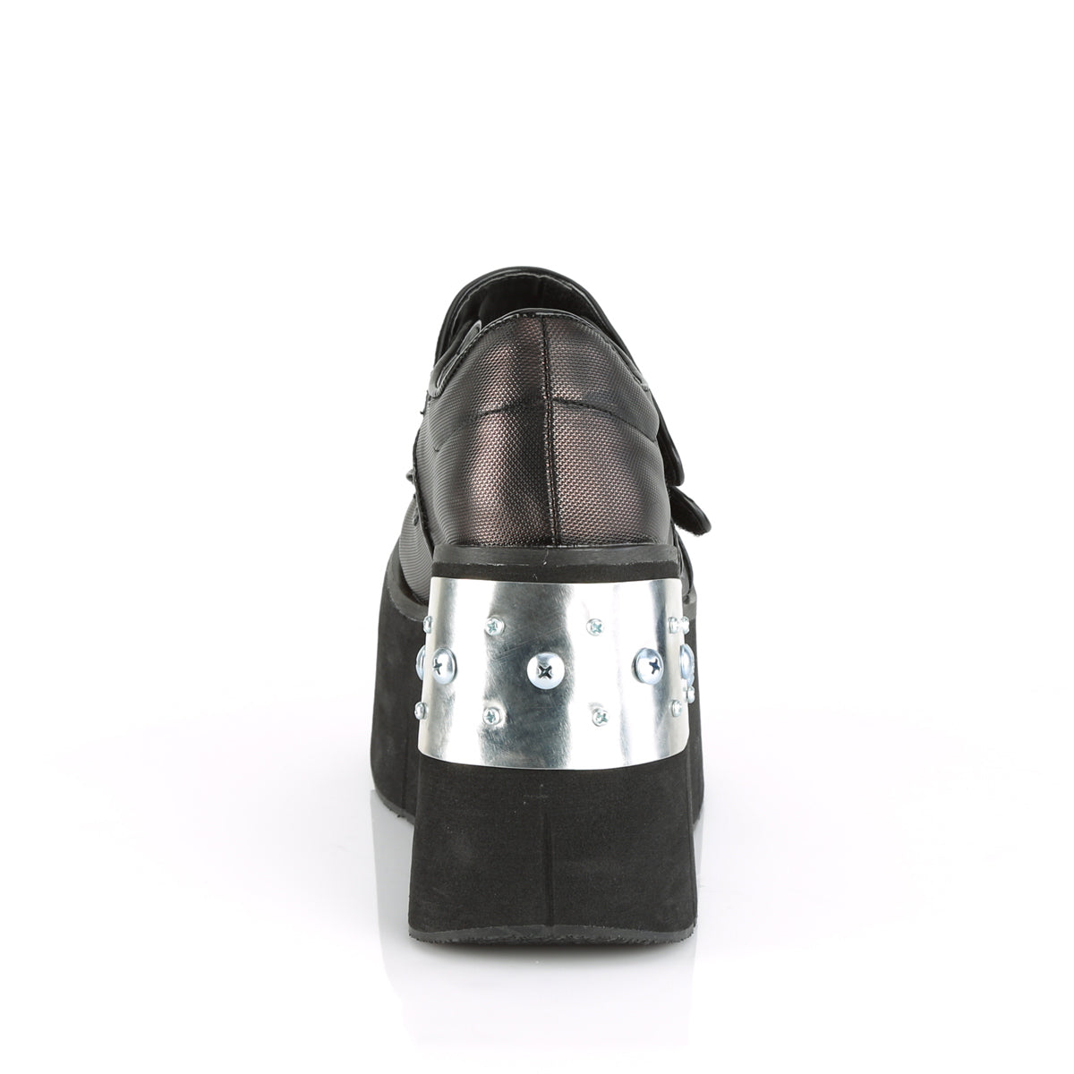 DemoniaCult Pompe da donna KERA-13 pelle vegana BLK-PEWTER